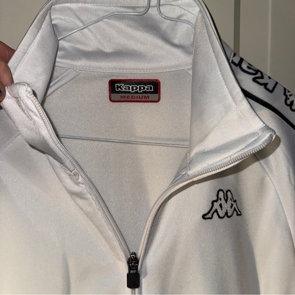 Y2K Kappa White Zip-Up track Jacket - size Medium - Picture 7 of 10